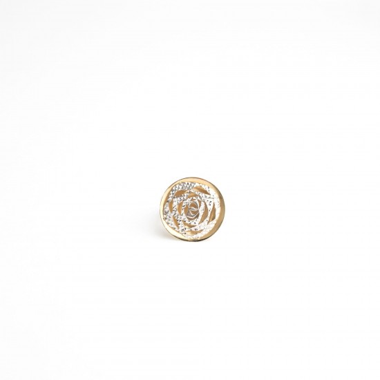 Auksinis žiedas su baltu auksu " Žiedlapis"