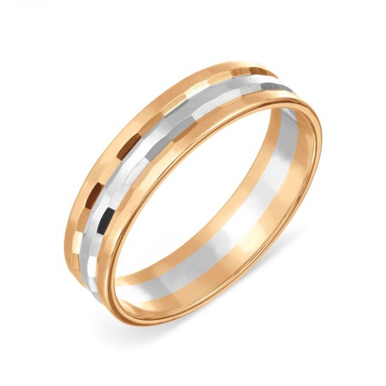 Vestuvinis žiedas su baltu auksu